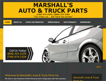 Tablet Screenshot of marshallsautoparts.com